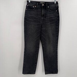 Madewell The Curvy Perfect Vintage Jeans Black Wash Size 28P